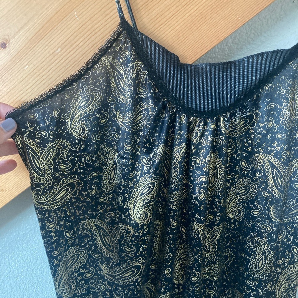 ✨Vintage✨ Black & gold lingerie-look mini dress - Picture 8 of 9